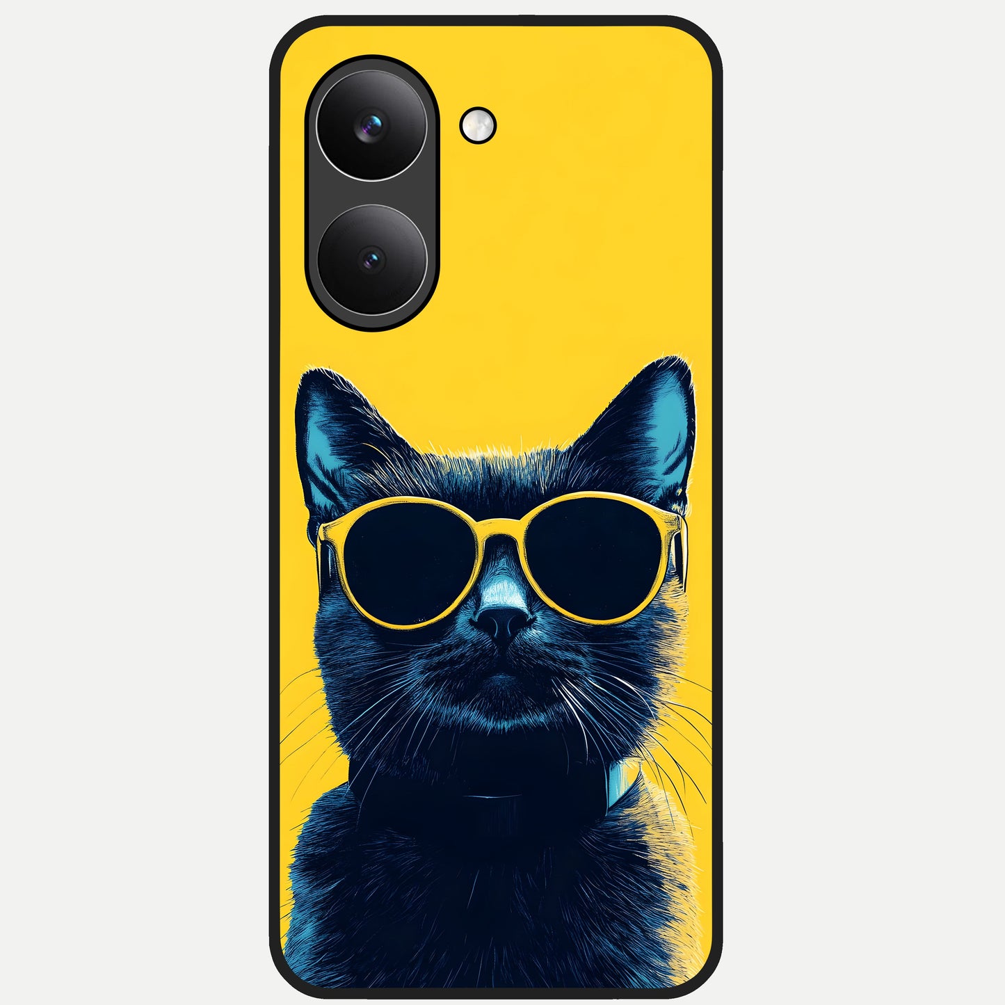 Cool Cat Vibes Glass Case For Poco X8 Pro back cover – full design glossy printed glass finish