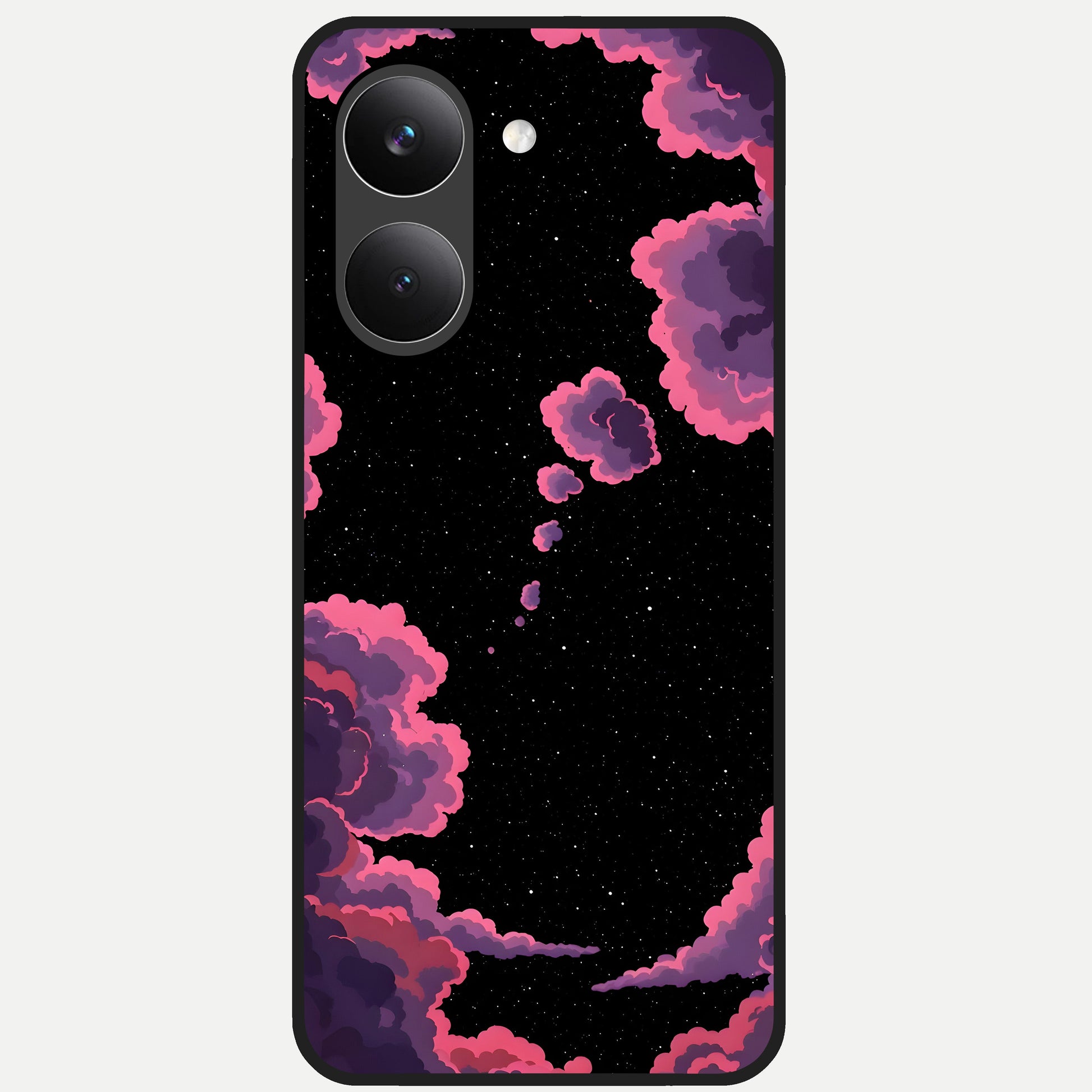  Cosmic Cloud Journey Glass Case For Poco X8 Pro back cover – full design glossy printed glass finish