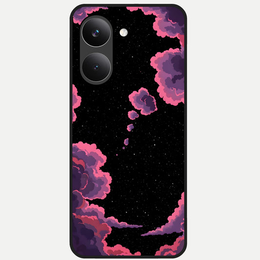  Cosmic Cloud Journey Glass Case For Poco X8 Pro back cover – full design glossy printed glass finish
