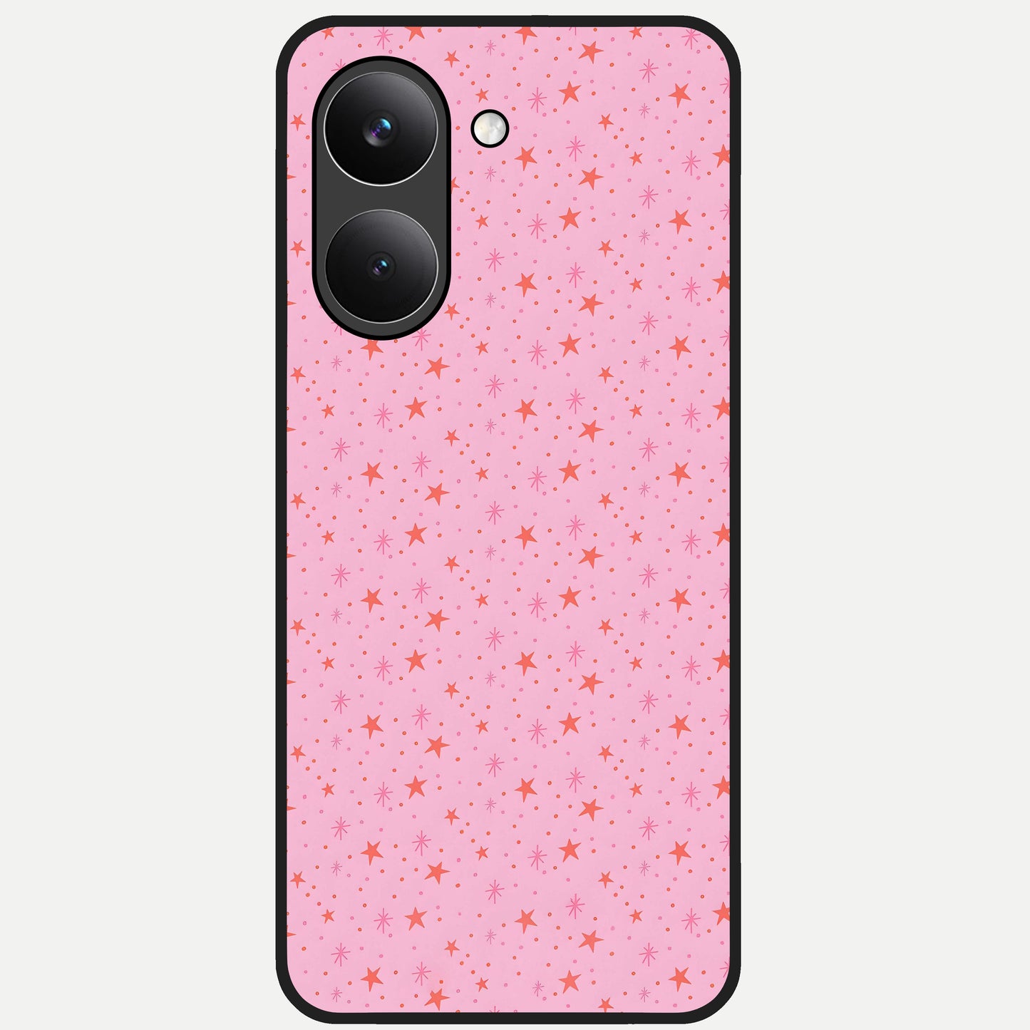  Cosmic Pink Sparkle Glass Case For Poco X8 Pro back cover – full design glossy printed glass finish