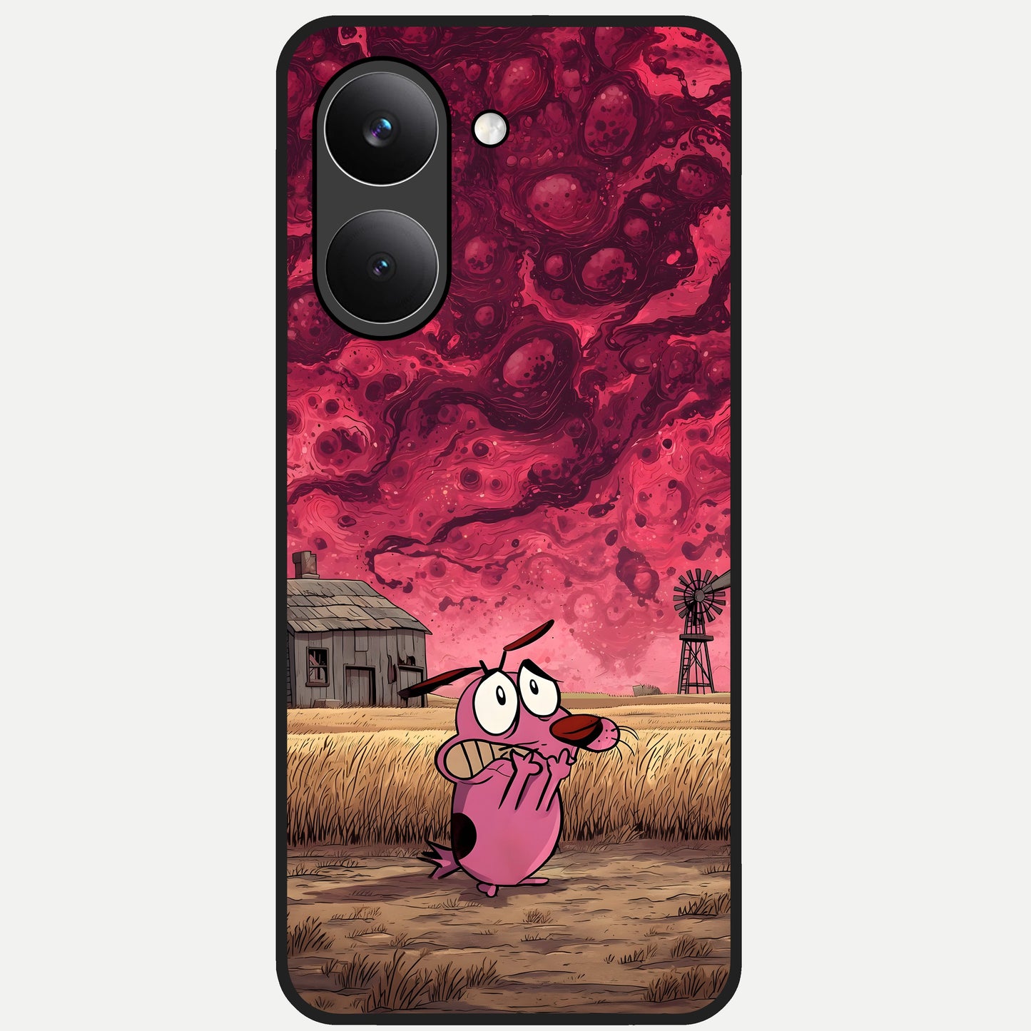  Courage Under Sky Glass Case For Poco X8 Pro back cover – full design glossy printed glass finish