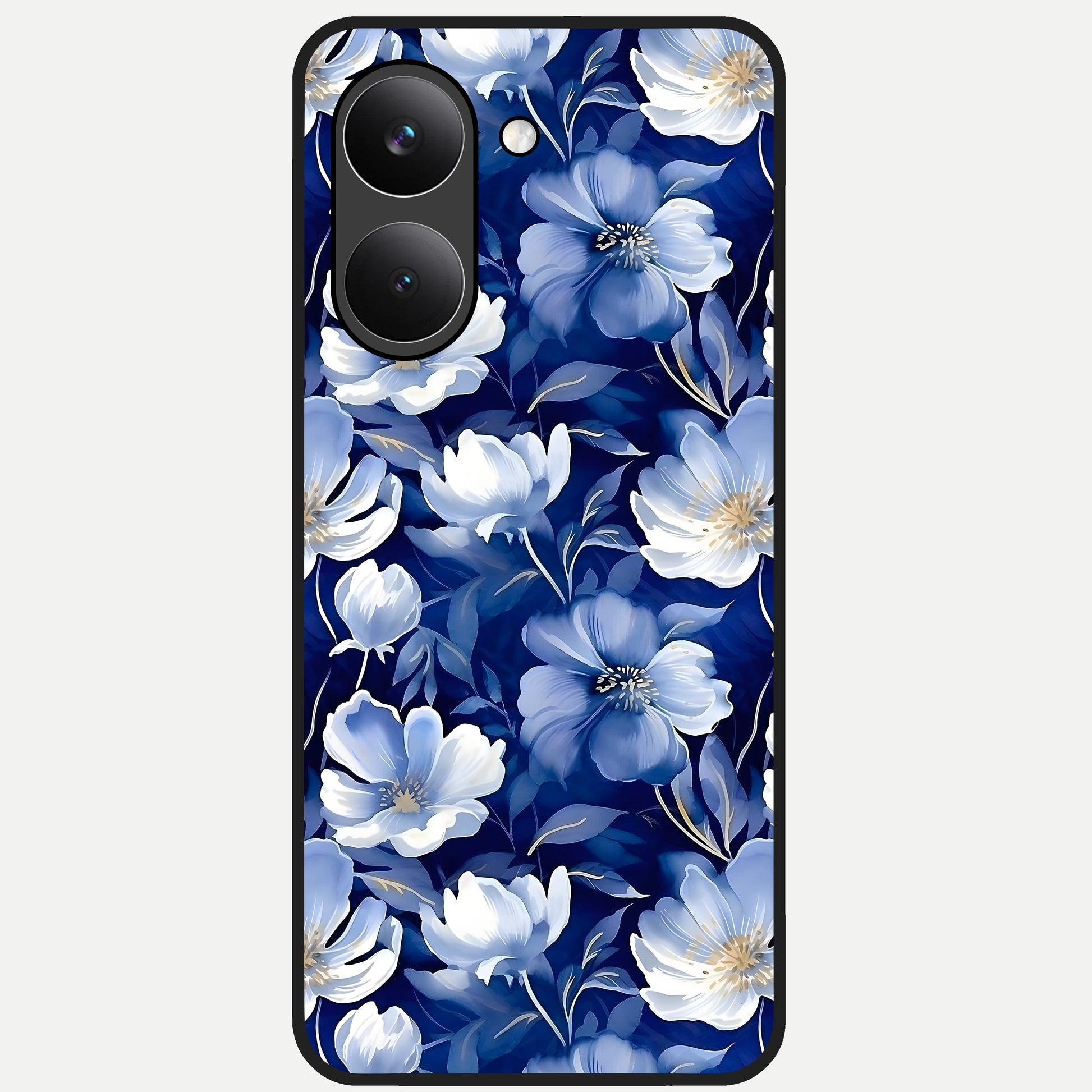  Cute Floral Patterns Glass Case For Poco X8 Pro back cover – full design glossy printed glass finish