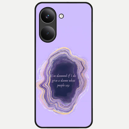  Damned People Quote Glass Case For Poco X8 Pro back cover – full design glossy printed glass finish