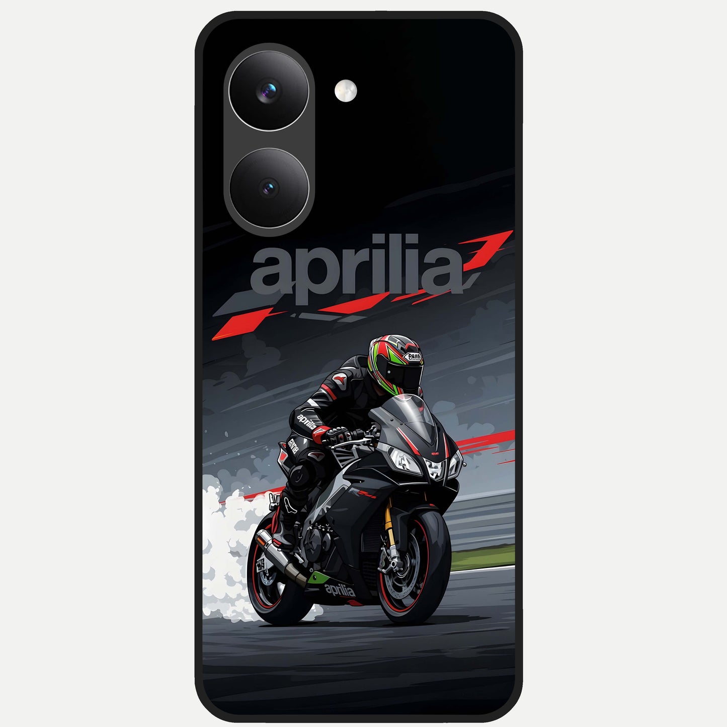  Dark Aprilla Glass Case For Poco X8 Pro back cover – full design glossy printed glass finish