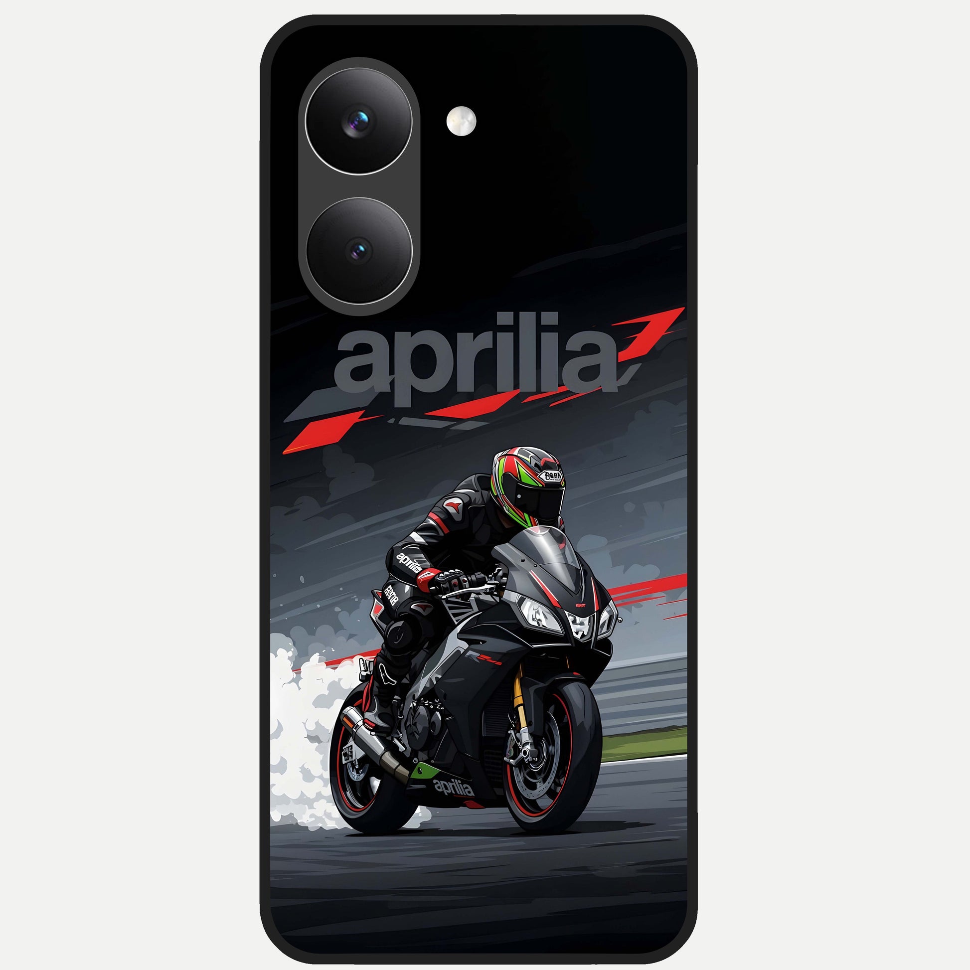  Dark Aprilla Glass Case For Poco X8 Pro back cover – full design glossy printed glass finish