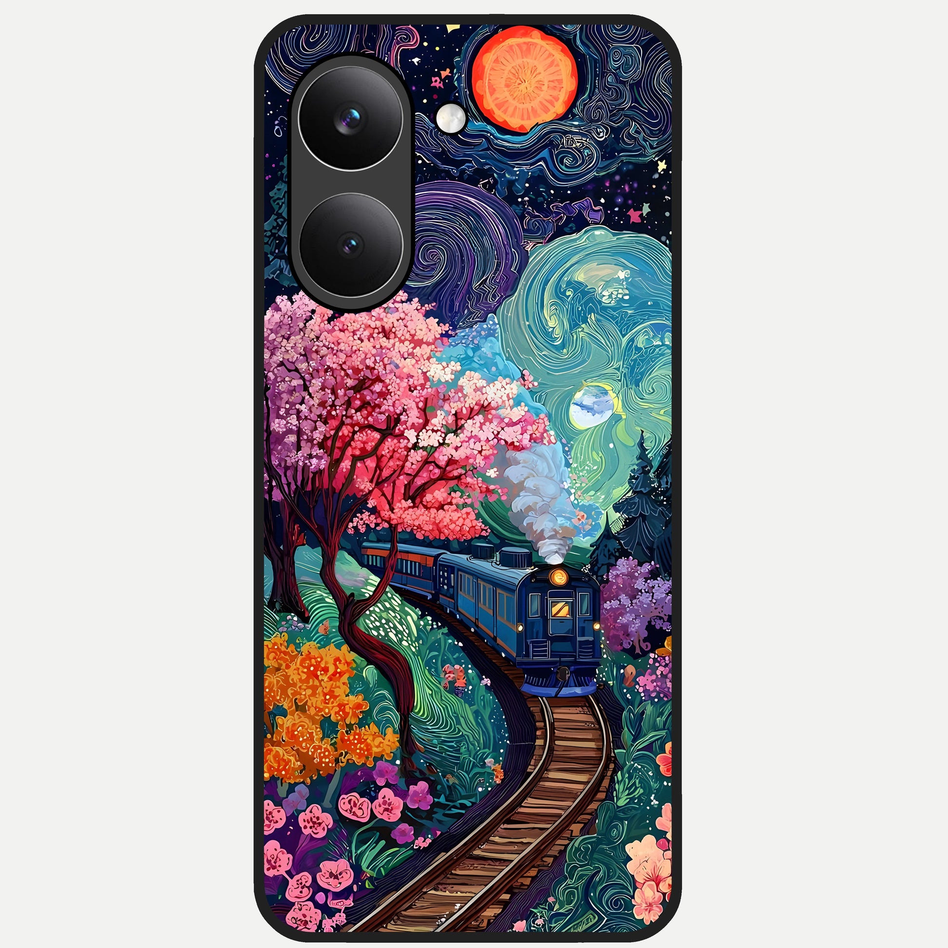  Digital Art Glass Case For Poco X8 Pro back cover – full design glossy printed glass finish