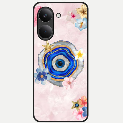  Divine Aura Bloom Glass Case For Poco X8 Pro back cover – full design glossy printed glass finish