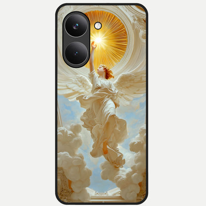 Divine Light Angel Glass Case For Poco X8 Pro back cover – full design glossy printed glass finish