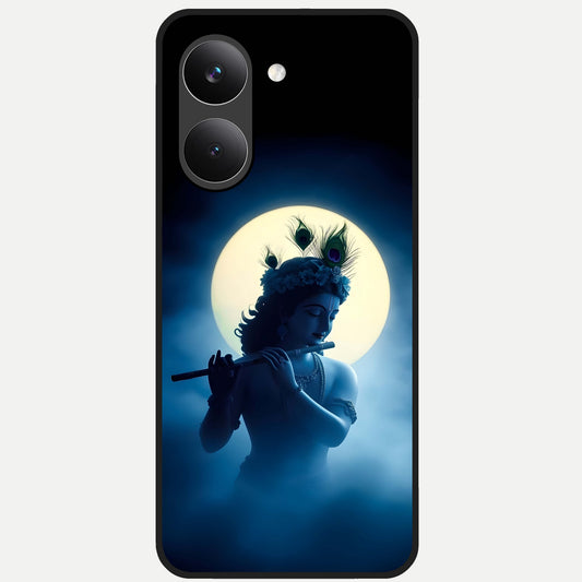  Divine Moon Flute Glass Case For Poco X8 Pro back cover – full design glossy printed glass finish
