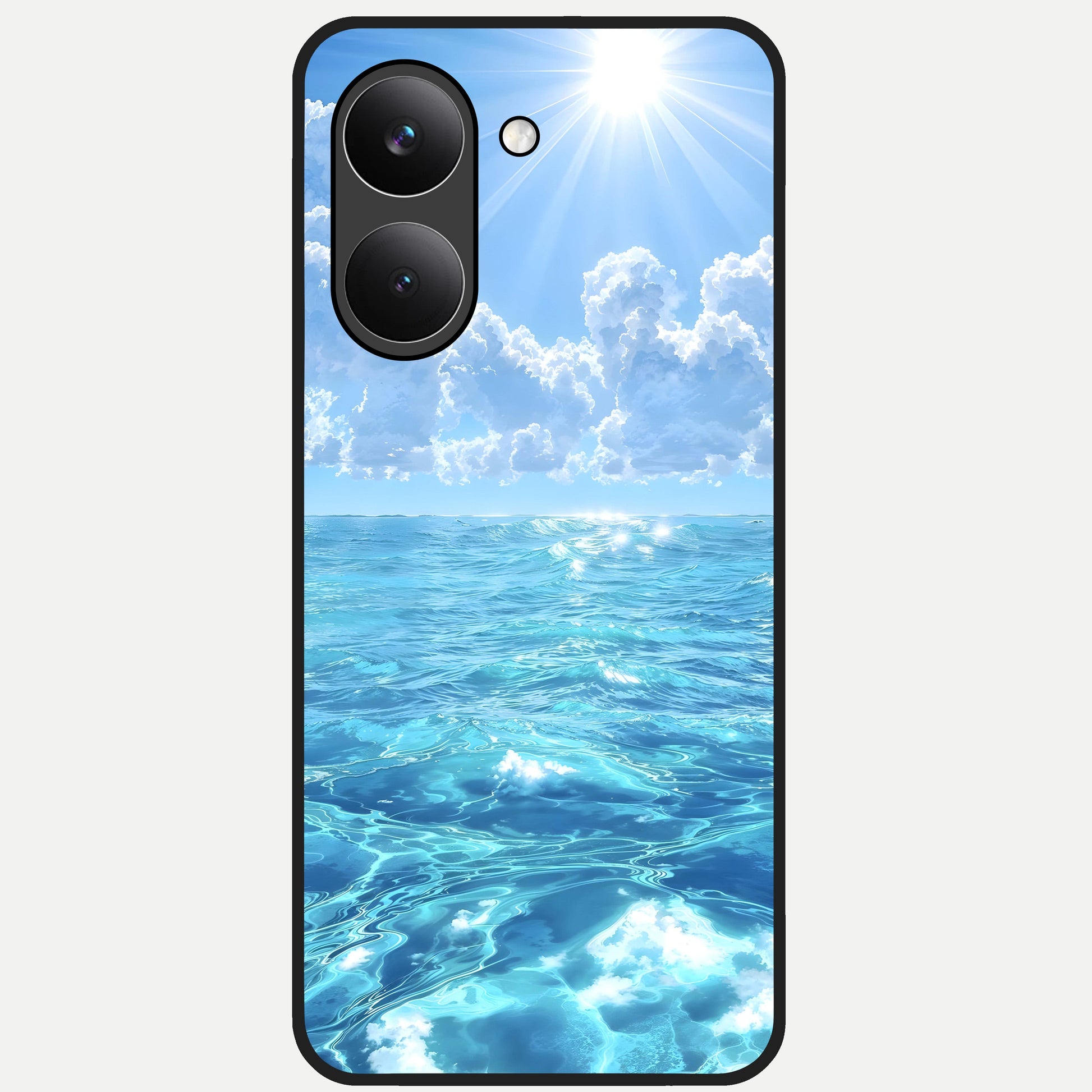 Endless Ocean Horizon Glass Case For Poco X8 Pro back cover – full design glossy printed glass finish