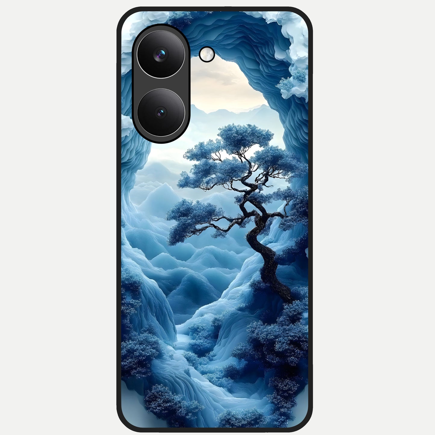  Frozen Serenity Gate Glass Case For Poco X8 Pro back cover – full design glossy printed glass finish
