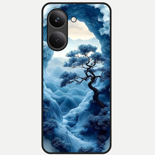  Frozen Serenity Gate Glass Case For Poco X8 Pro back cover – full design glossy printed glass finish