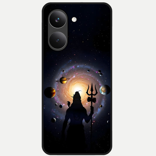 Galactic Shiva Vision Glass Case For Poco X8 Pro back cover – full design glossy printed glass finish