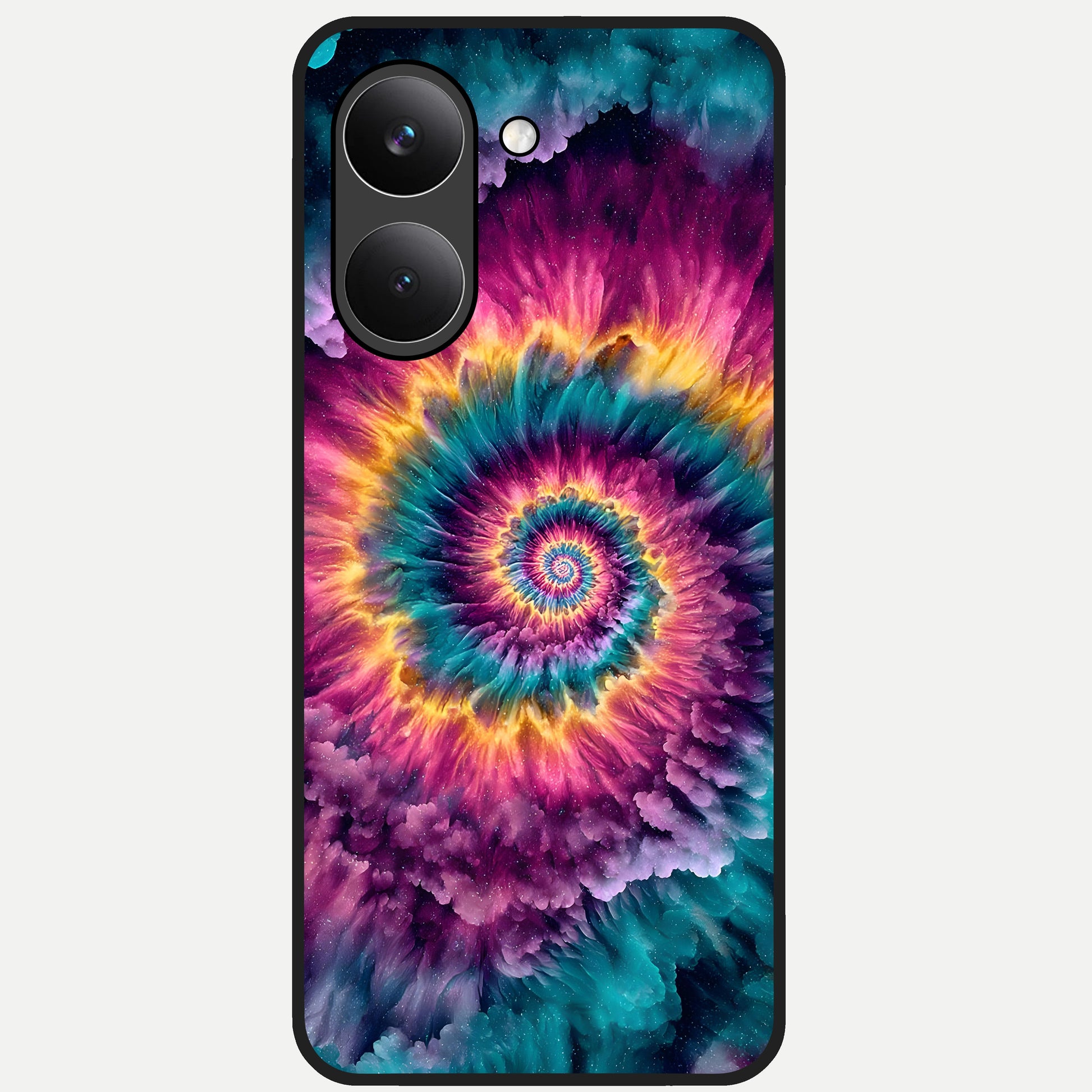  Galactic Spiral Burst Glass Case For Poco X8 Pro back cover – full design glossy printed glass finish
