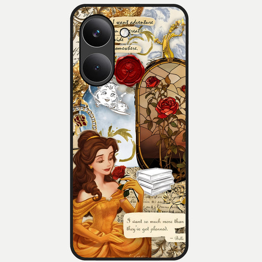  Golden Dream Belle Glass Case For Poco X8 Pro back cover – full design glossy printed glass finish