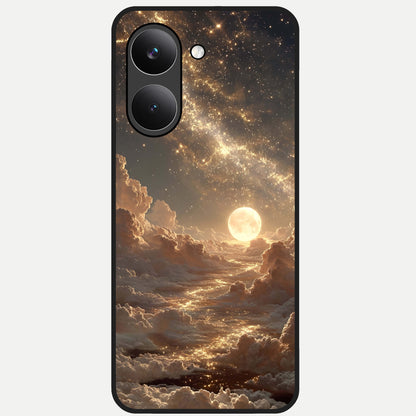  Golden Sky Dream Glass Case For Poco X8 Pro back cover – full design glossy printed glass finish