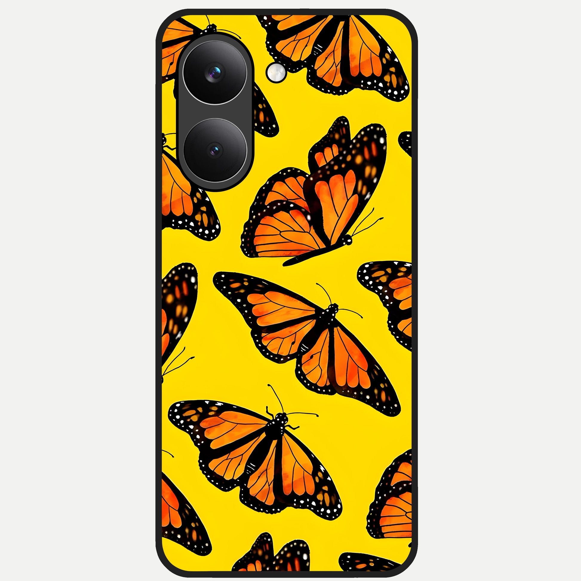  Golden Wing Flight Glass Case For Poco X8 Pro back cover – full design glossy printed glass finish