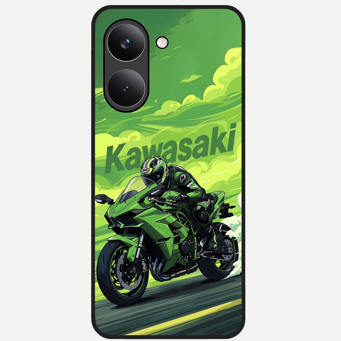  Greenery Sky Glass Case For Poco X8 Pro back cover – full design glossy printed glass finish