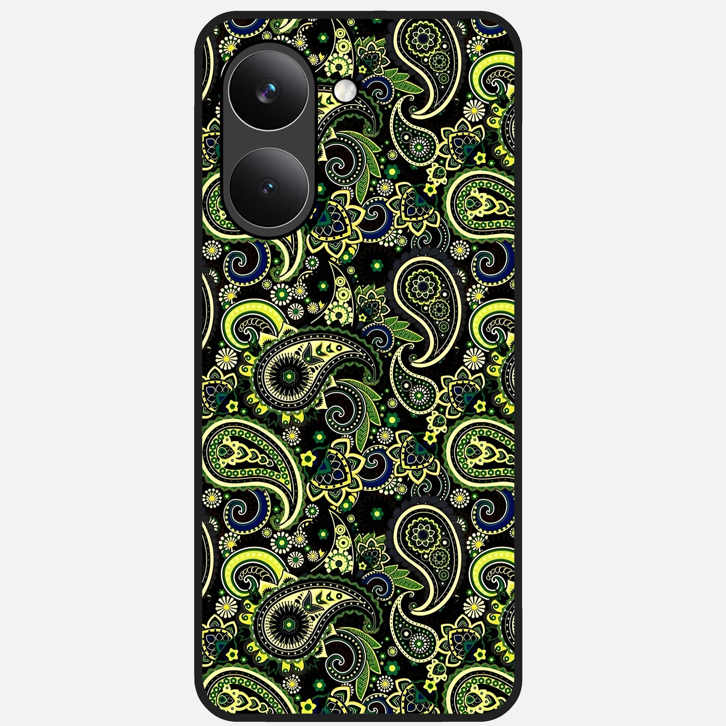  Green Lemon Glass Case For Poco X8 Pro back cover – full design glossy printed glass finish