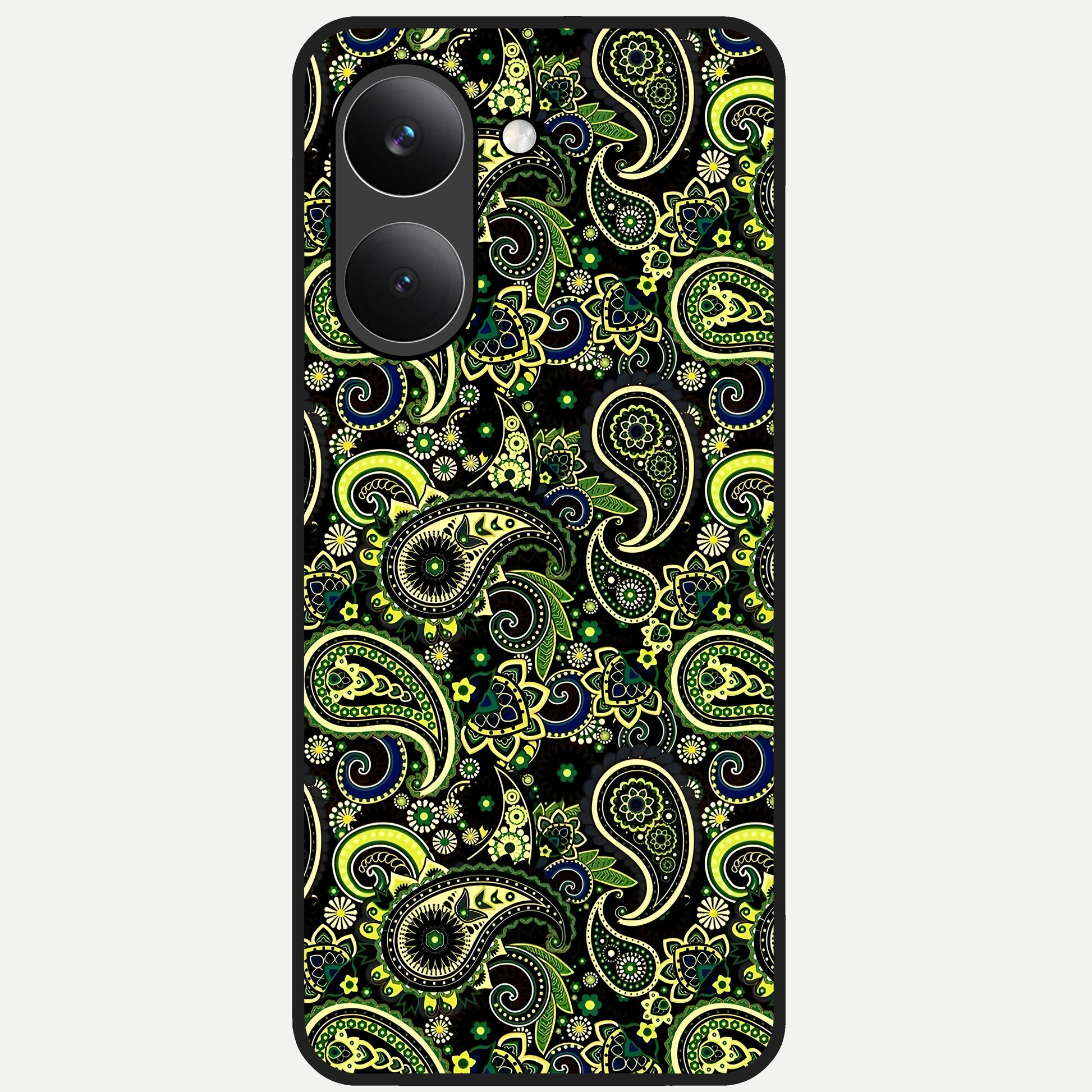  Green Lemon Glass Case For Poco X8 Pro back cover – full design glossy printed glass finish