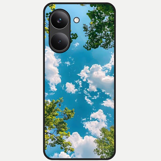  Green Moon Energy Glass Case For Poco X8 Pro back cover – full design glossy printed glass finish