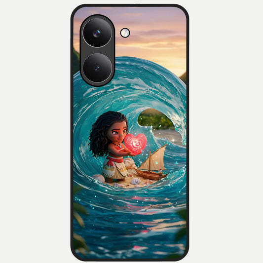  Heart of Ocean Glass Case For Poco X8 Pro back cover – full design glossy printed glass finish