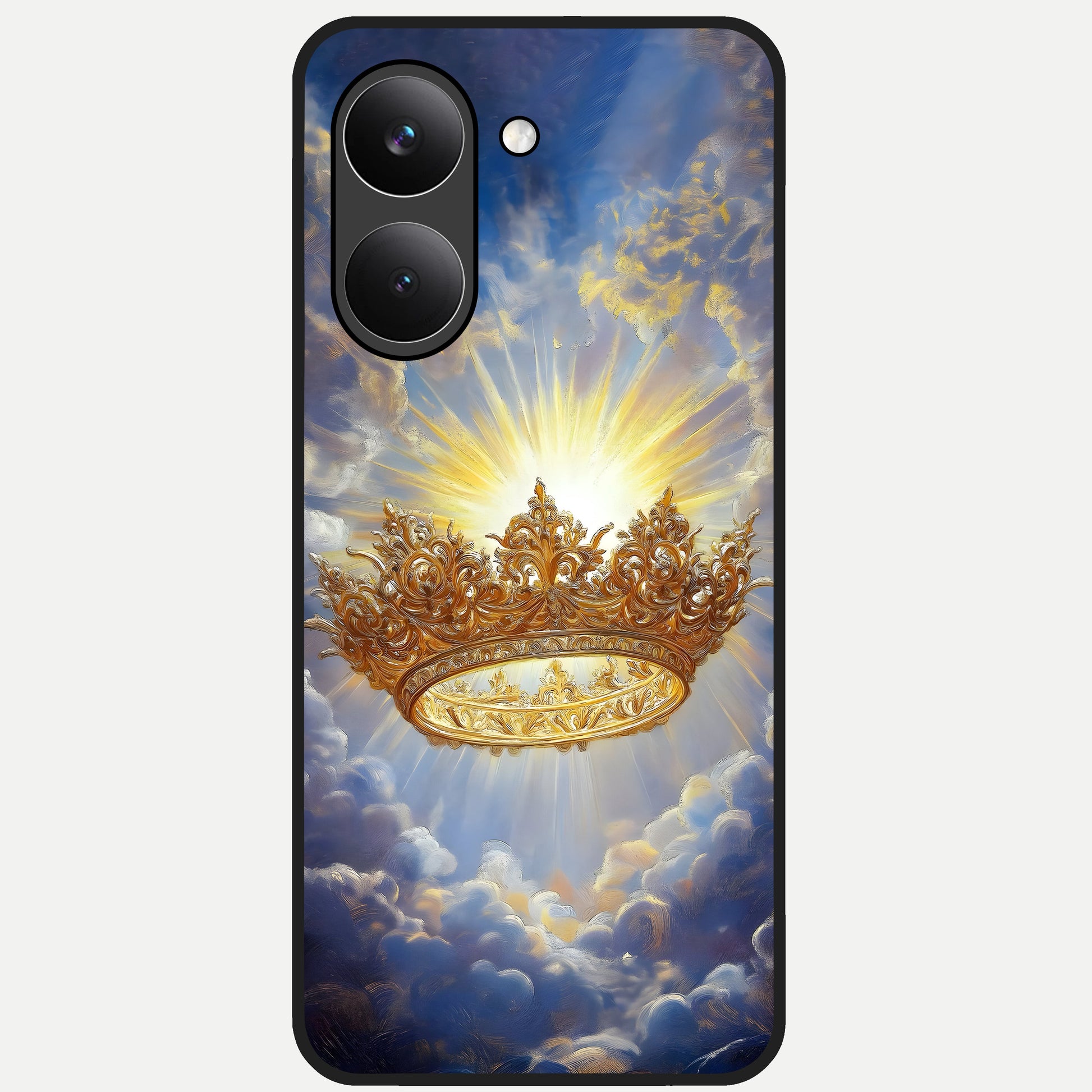  Heavenly Crown Light Glass Case For Poco X8 Pro back cover – full design glossy printed glass finish