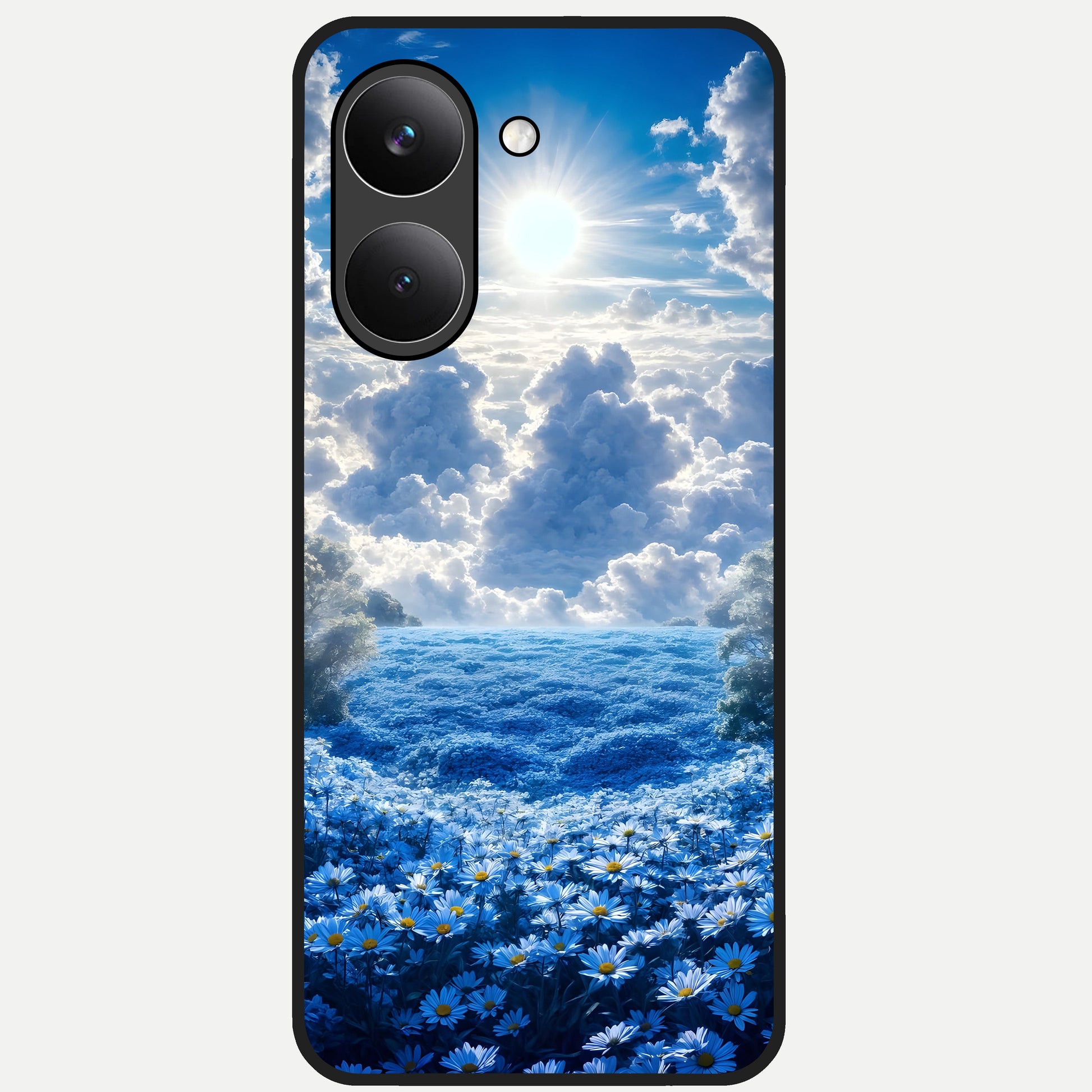  Heavenly Daisy Horizon Glass Case For Poco X8 Pro back cover – full design glossy printed glass finish