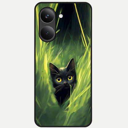 Hidden Cat Whisper Glass Case For Poco X8 Pro back cover – full design glossy printed glass finish