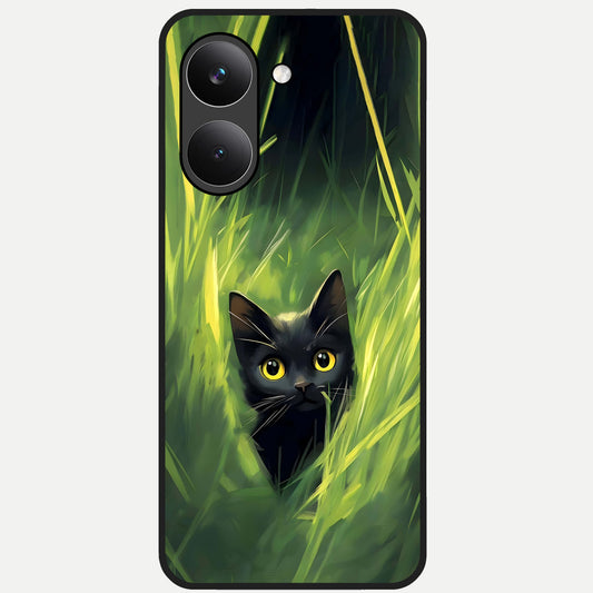  Hidden Cat Whisper Glass Case For Poco X8 Pro back cover – full design glossy printed glass finish