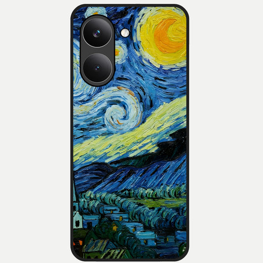  Inspired Van Gogh Art Glass Case For Poco X8 Pro back cover – full design glossy printed glass finish