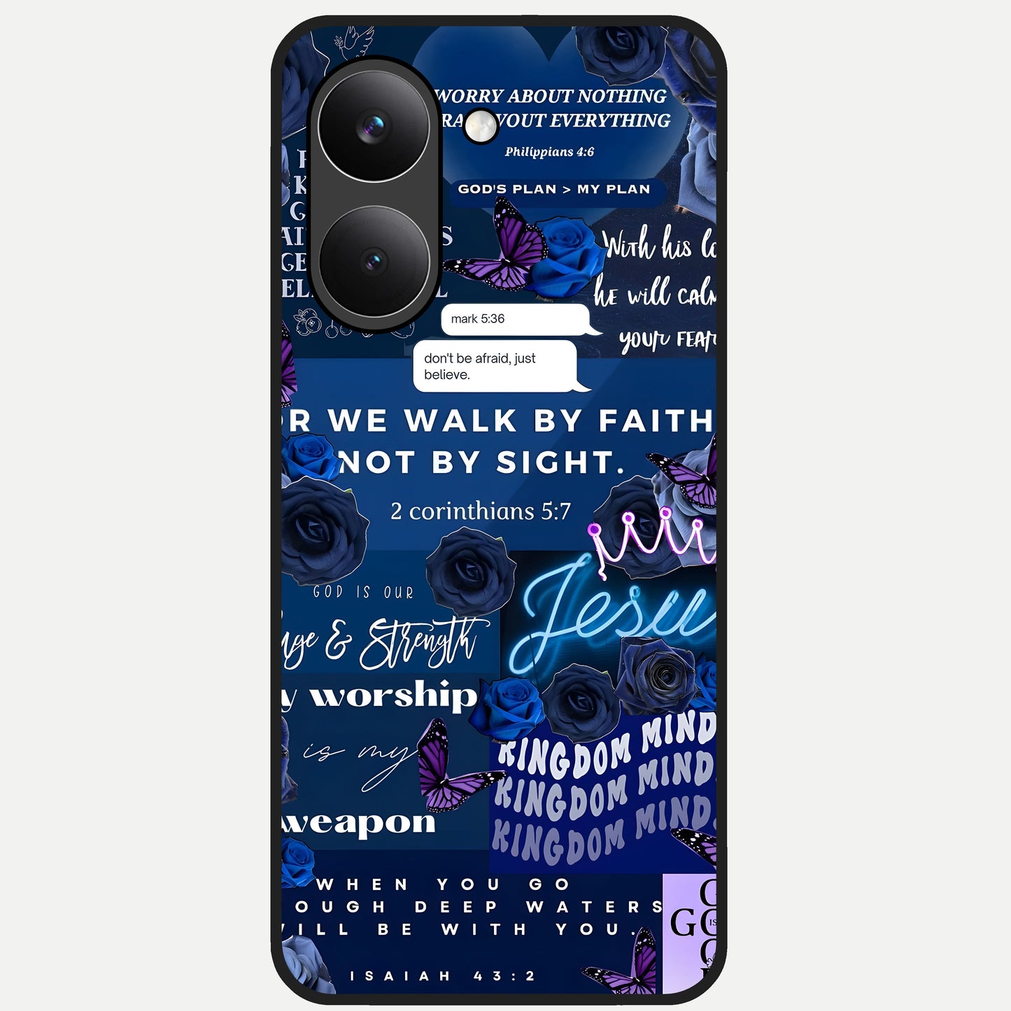  Kingdom Faith Glow Glass Case For Poco X8 Pro back cover – full design glossy printed glass finish