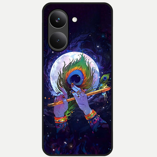  Krishna Hands Art Glass Case For Poco X8 Pro back cover – full design glossy printed glass finish