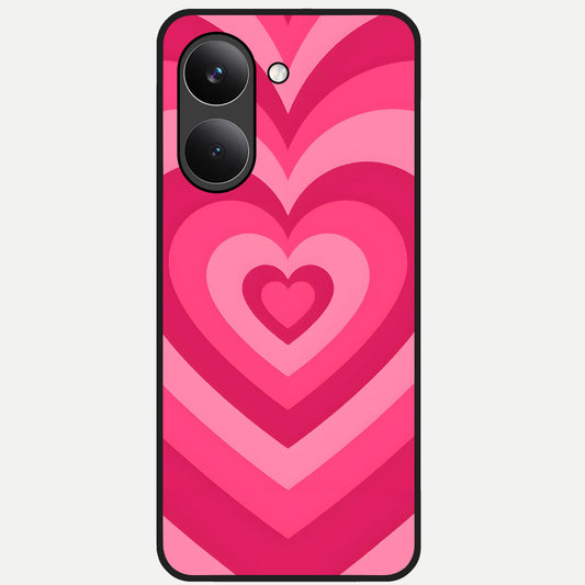  Layered Love Hearts Glass Case For Poco X8 Pro back cover – full design glossy printed glass finish
