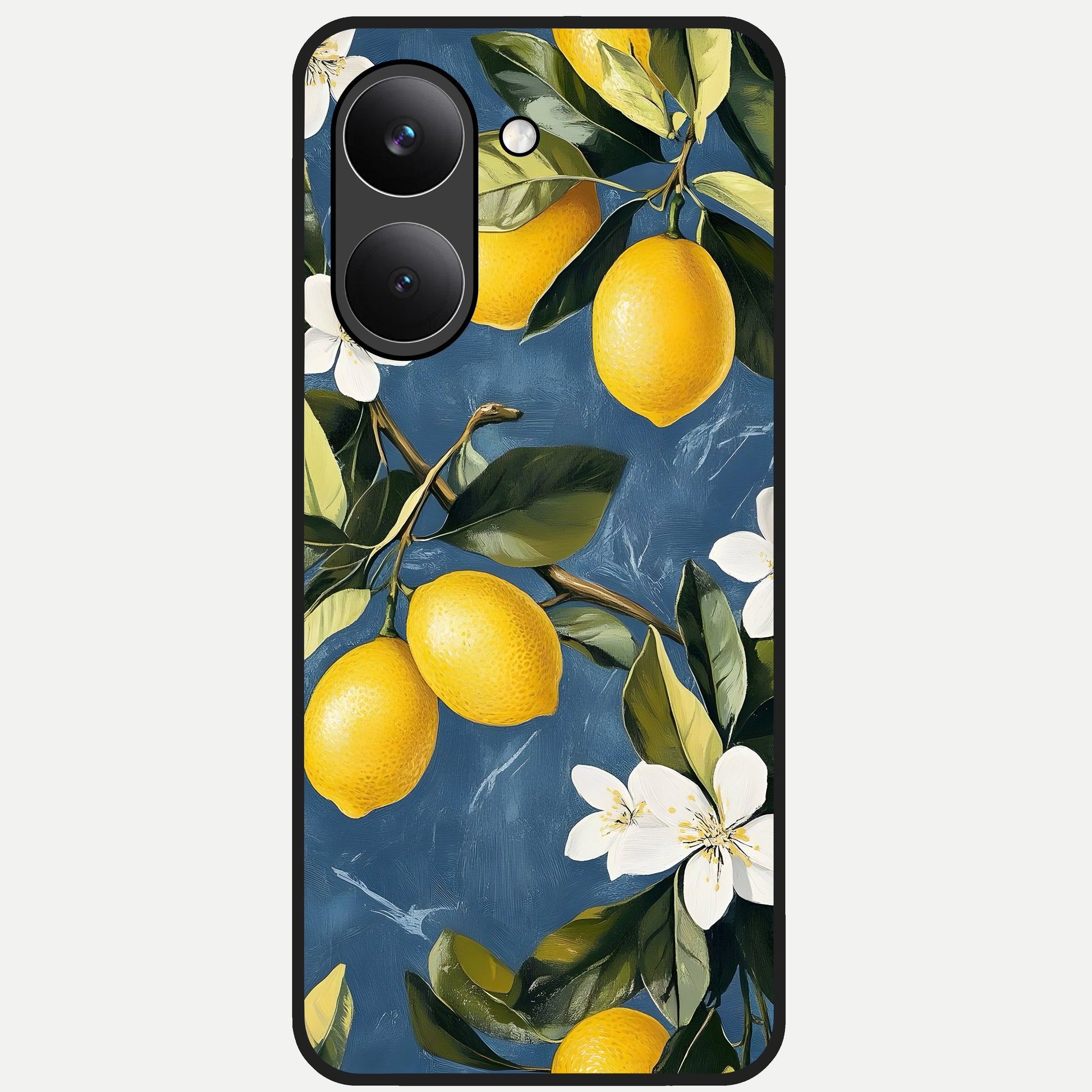 Lemon Dream Garden Glass Case For Poco X8 Pro back cover – full design glossy printed glass finish