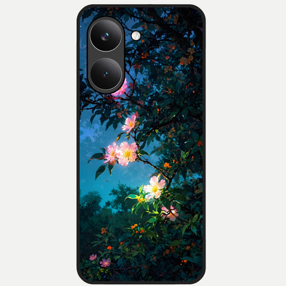  Midnight Bloom Glow Glass Case For Poco X8 Pro back cover – full design glossy printed glass finish