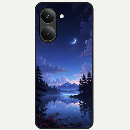  Midnight Lake Peace Glass Case For Poco X8 Pro back cover – full design glossy printed glass finish