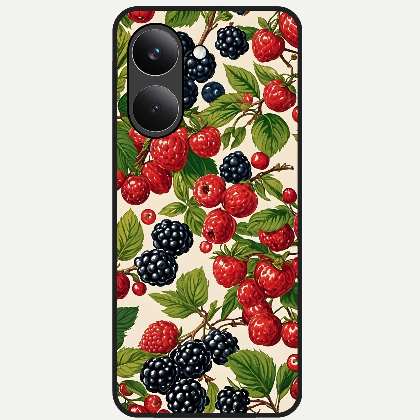  Mixed Berry Collage Glass Case For Poco X8 Pro back cover – full design glossy printed glass finish