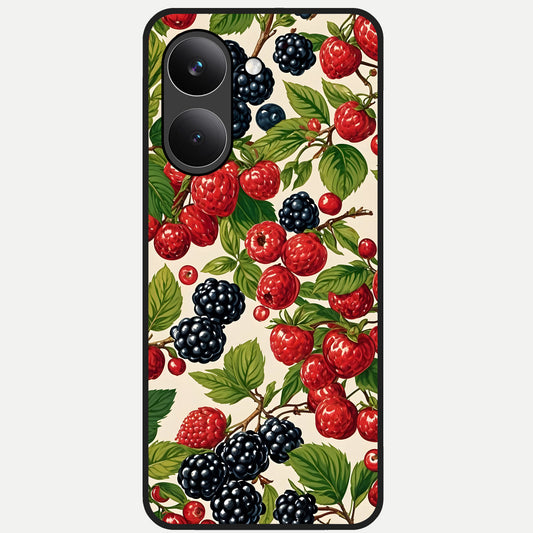  Mixed Berry Collage Glass Case For Poco X8 Pro back cover – full design glossy printed glass finish