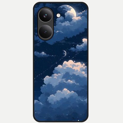  Moon Dream Haze Glass Case For Poco X8 Pro back cover – full design glossy printed glass finish