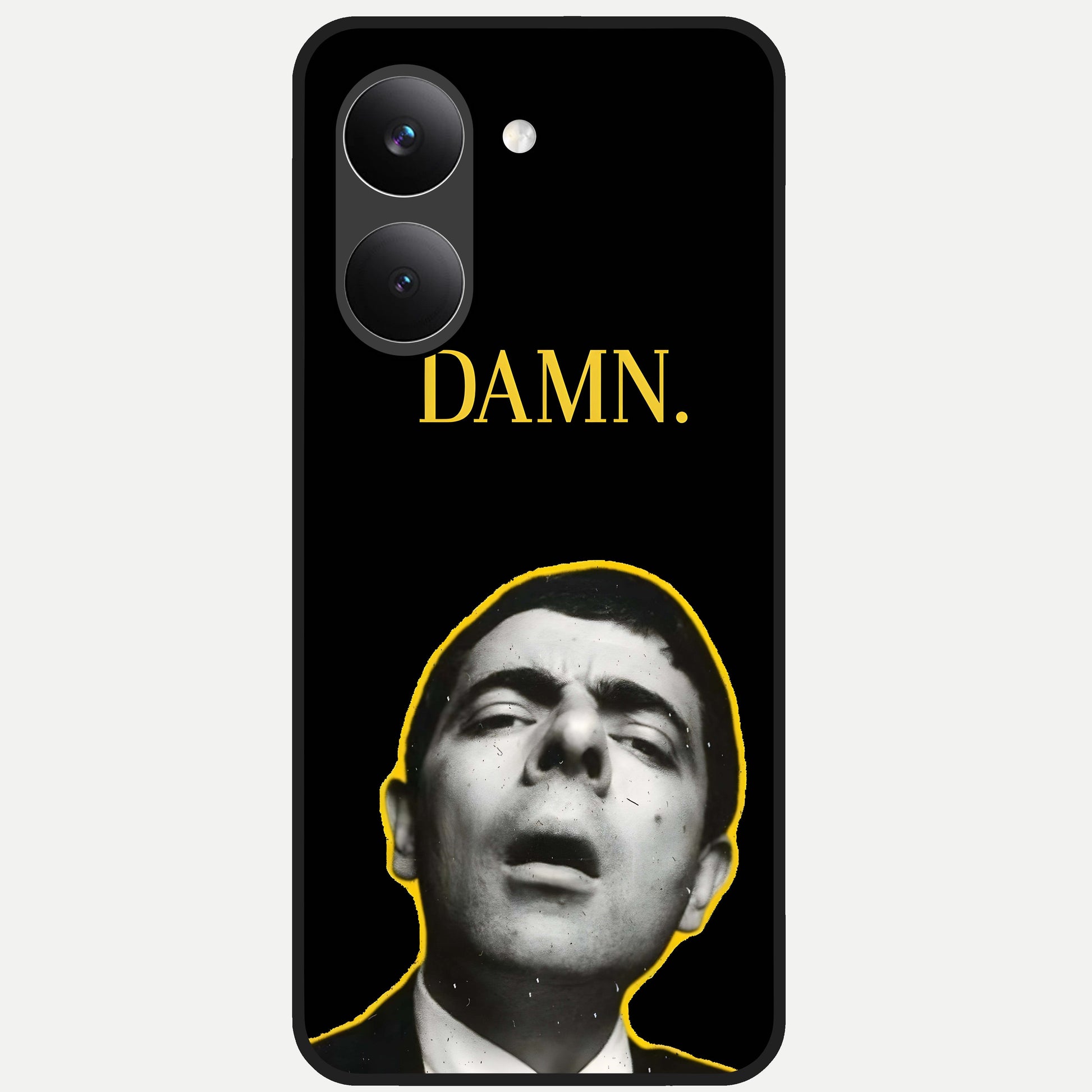  Mr Bean Damn Glass Case For Poco X8 Pro back cover – full design glossy printed glass finish
