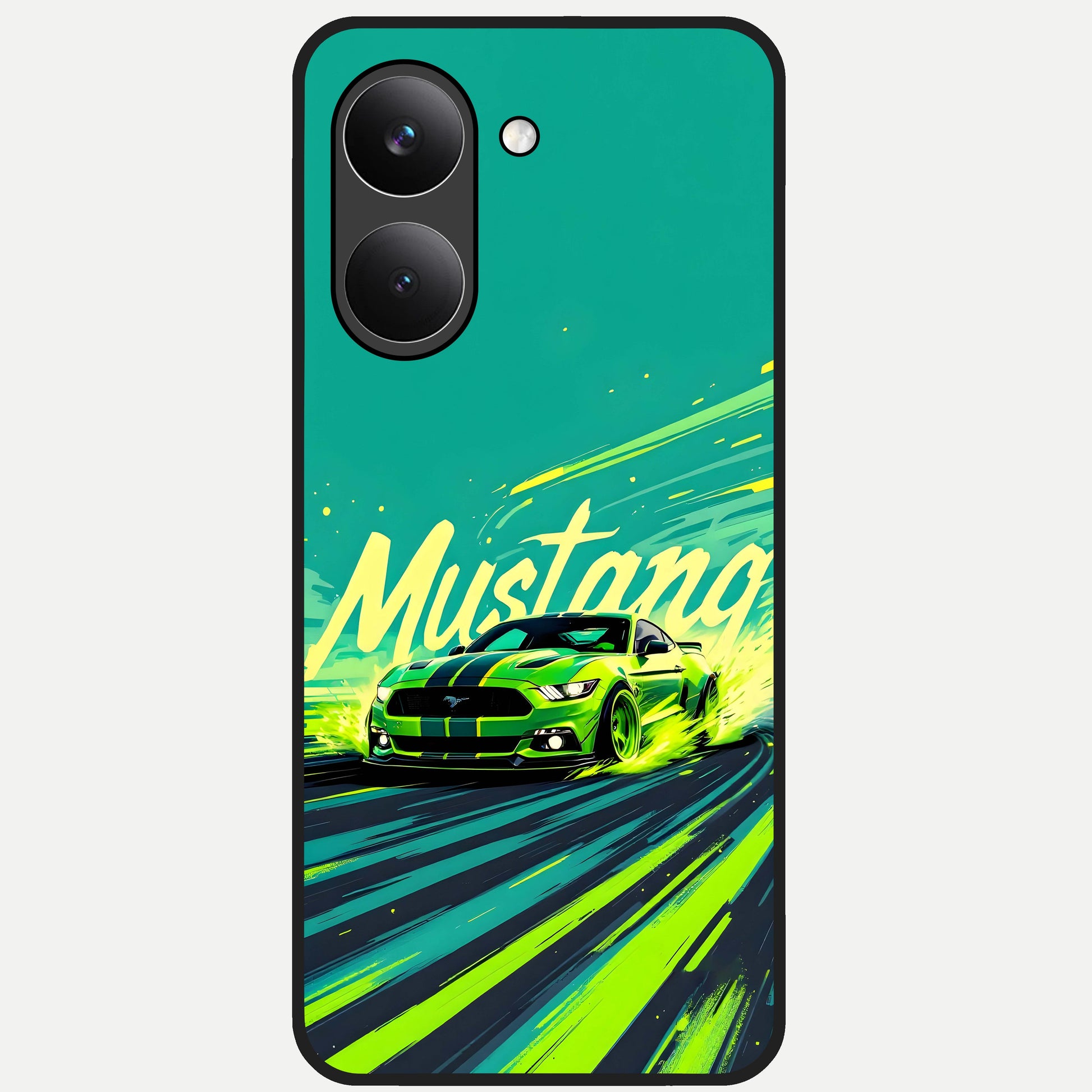  Mustang Bang Glass Case For Poco X8 Pro back cover – full design glossy printed glass finish