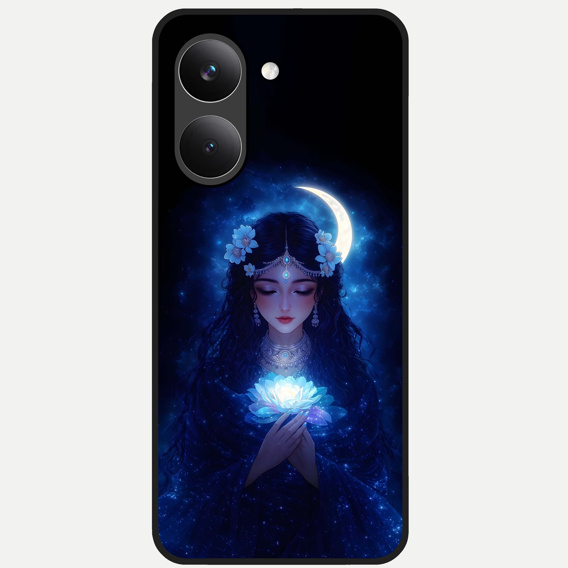  Mystic Moon Queen Glass Case For Poco X8 Pro back cover – full design glossy printed glass finish