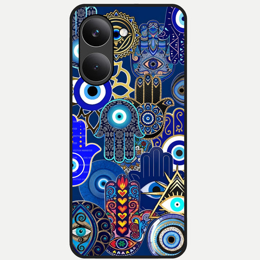  Mystic Palm Guard Glass Case For Poco X8 Pro back cover – full design glossy printed glass finish