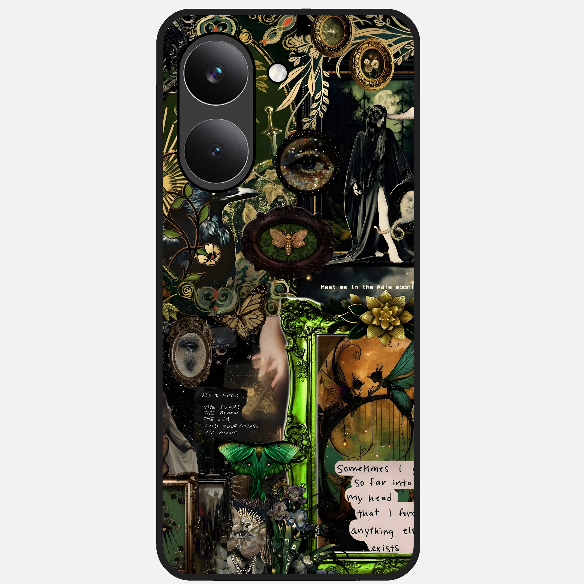  Mystic Woods Secret Glass Case For Poco X8 Pro back cover – full design glossy printed glass finish