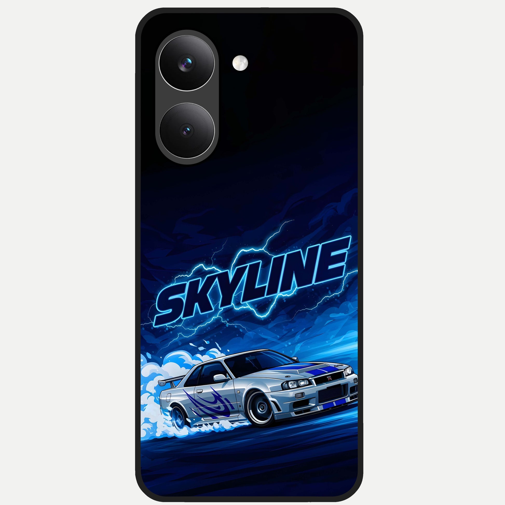 Neon Drift Beast Glass Case For Poco X8 Pro back cover – full design glossy printed glass finish