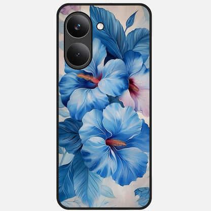 Ocean Hibiscus Grace Glass Case For Poco X8 Pro back cover – full design glossy printed glass finish