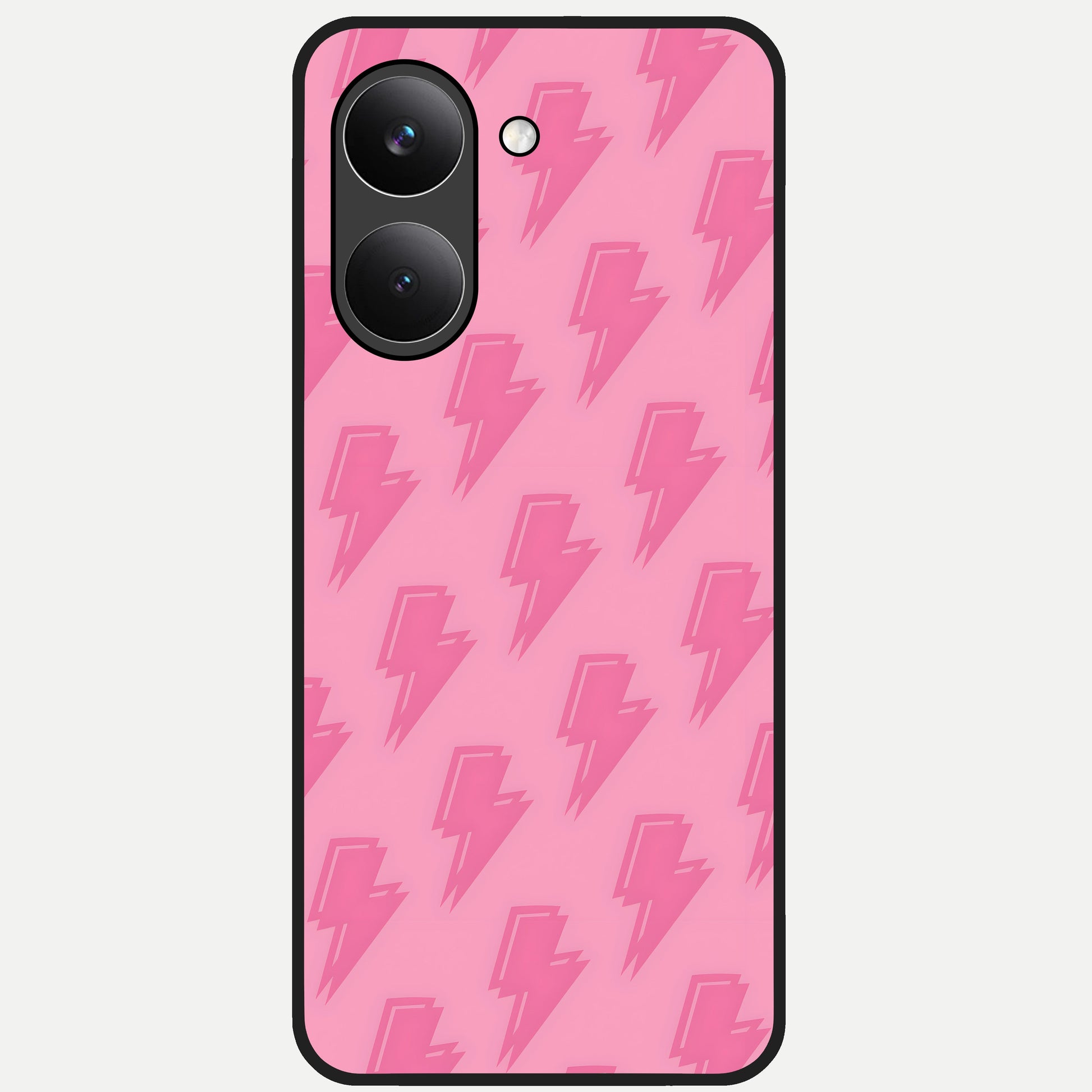  Pink Moo Magic Glass Case For Poco X8 Pro back cover – full design glossy printed glass finish