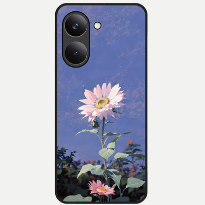  Pink Shells Outline Glass Case For Poco X8 Pro back cover – full design glossy printed glass finish