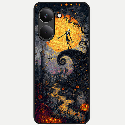  Pumpkin Moonlight Tale Glass Case For Poco X8 Pro back cover – full design glossy printed glass finish